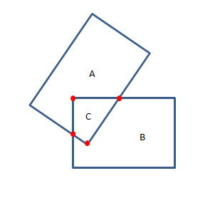 两个矩形任意旋转后相交求相交点
