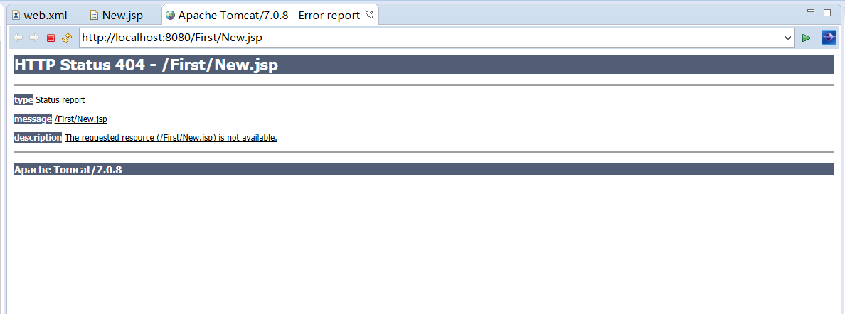 tomcat安装成功localhost8080打得开jsp打不开