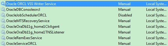 Не удалось запустить службу oracle vss writer
