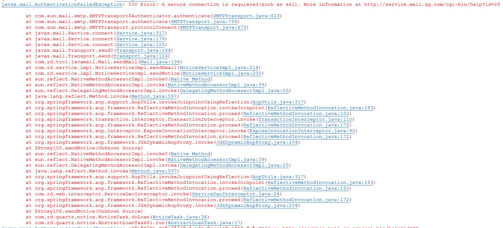 Javamail 530 error a secure connection is requiered such as ssl