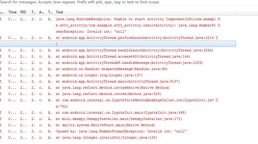 有关java.lang.RuntimeException:Unable to start activity ComponentInfo ...