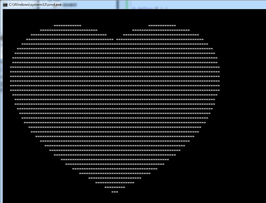 怎么样利用c语言编程一个程序输出一个爱心图形