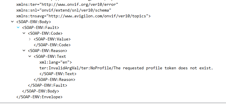 onvif协议中 HTTP\/1.1 400 Bad Request错误