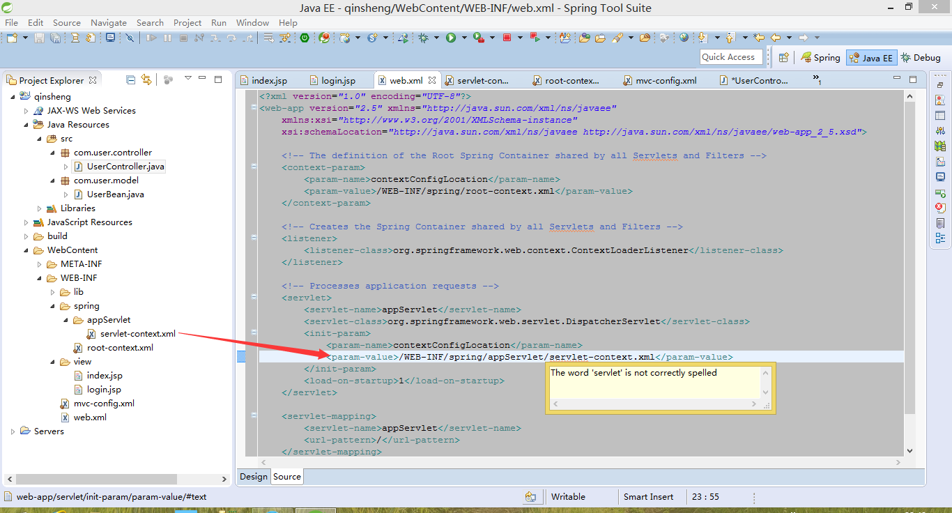 Jsp the word servlet is not correctly spelled csdn 