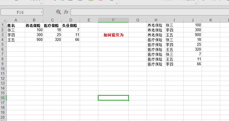 Excel中一行多列变成一列多行 Csdn社区