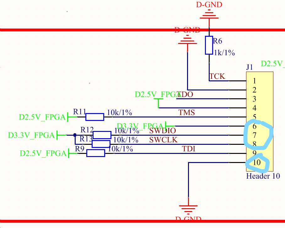 jtagswd模式debug连接硬件调试问题