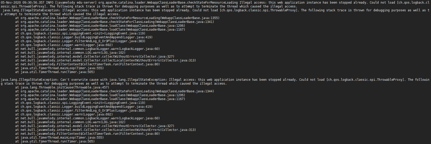 Tomcat could not load ch qos logback classic spi throwableproxy
